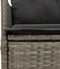 vidaXL - Tuinstoel - verstelbaar - met - kussens - poly - rattan - grijs