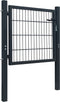 vidaXL - Poort - dubbelstaafmat - (enkel) - 106x170 - cm - antracietgrijs