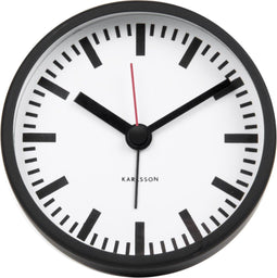 Alarm clock Classic Station steel black