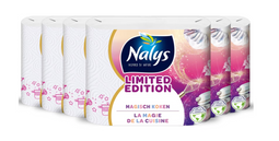 nalys limited edition keukenpapier - 2-laags - 21 cm x 24 cm - wit (18 rollen)