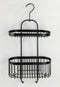 WENKO Doucherek Classic Plus Black - Doucherek 2-laags zonder boren - Mat zwart 26x47cm