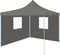 vidaXL - Partytent - met - 2 - zijwanden - inklapbaar - 2x2 - m - staal - antraciet