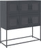 vidaXL - Dressoir - 100,5x39x107 - cm - koudgewalst - staal - antracietkleurig