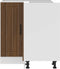 vidaXL - Keuken - hoekonderkast - Lucca - bewerkt - hout - bruin - eikenkleur