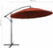 vidaXL - Zweefparasol - met - aluminium - paal - 3 - m - terracotta