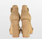 POSH by Poelman LAAR - Dames Sandalen met hak - Imitatiesuède - Beige - Maat 40
