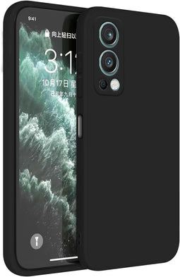 Designed for OnePlus Nord 2 5G (6.43 inch), TPU Silicone Protective Case, Black