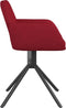 vidaXL - Eetkamerstoelen - draaibaar - 2 - st - fluweel - wijnrood