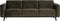 BePureHome Statement 3-Zits Bank - Velvet - Groen - 77x230x93