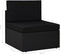 vidaXL - Tweezitsbank - sectioneel - poly - rattan - zwart