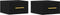 vidaXL - Nachtkastjes - 2 - stuks - Wandgemonteerd - Zwart - Eiken - 35x35x20 - cm