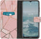 iMoshion Hoesje Geschikt voor Nokia G20 / G10 Hoesje Met Pasjeshouder - iMoshion Design Softcase Bookcase - Goud / Roze / Pink Graphic