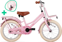 Supersuper Cooper Bamboo - Kinderfiets - Meisjesfiets - 16 inch - Roze