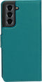 Mobiparts Galaxy S21 - Wallet Case - Saffiano motief - Turquoise