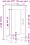 vidaXL - Dressoir - 34,5x34x90 - cm - bewerkt - hout - bruin - eikenkleur