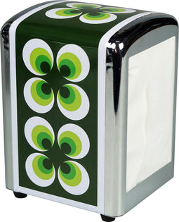 CABANAZ - tissuedispenser, Ramona, retro, metaal / chroom, TISSUE DISPENSER, groen