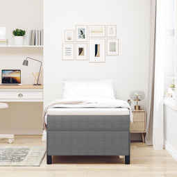 vidaXL - Bedframe - Lichtgrijs - 100x200 - cm - Corduroy - Stof