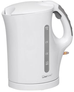 Clatronic WK 3462 - Snoerloze waterkoker 1L - 900W RVS verwarmingselement - Wit