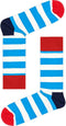 Happy Socks Gift Box - Unisex sokken - 4 paar vrolijke sokken - Lichtblauw/Wit/Rood (4-pack)