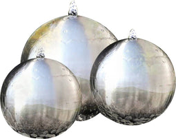 vidaXL - 3-delige - Fonteinbollenset - met - LED's - roestvrij - staal