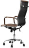 Feel Furniture Luxe Bureaustoel - Hoge Rugleuning - Cognac Zilver