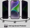 Lunso - Geschikt voor iPhone 14+ / 14 Plus - Privacy Glass - Gehard beschermglas