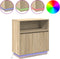 vidaXL - Sideboard - met - LED - in - Sonoma - Eik - 71x34,5x75 - cm - Kunststof