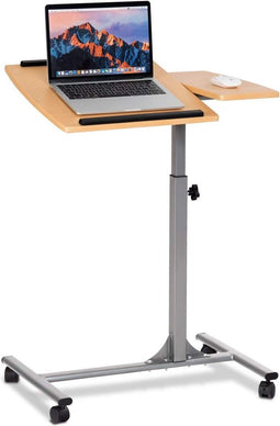 Laptoptafel - Hoogte verstelbaar en kantelbaar - 95 x 64 x 45 cm - Kleur naturel