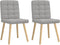 vidaXL - Eetkamerstoelen - 2 - st - stof - wolk - grijs