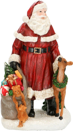 Santa with deer poly