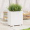 vidaXL - Plantenbak - 70x40x72 - cm - massief - grenenhout - wit