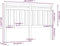 vidaXL - Hoofdbord - 186x4x100 - cm - massief - grenenhout