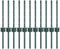 vidaXL - Hekpalen - 11 - stuks - U-vorm - Groen - 40 - cm - Staal