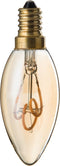 J-Line ledlamp Amber C35 3 Loops E14 - glas - transparant
