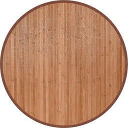 vidaXL - Vloerkleed - rond - 80 - cm - bamboe - naturel