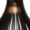 Atmooz - Hanglamp Zita L - zwart - Industrieel - Woonkamer / Slaapkamer / Eetkamer - Plafondlamp - Zwart hout - Hoogte 190cm - Hout