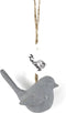 Houten decoratie hanger vogel grijs symetrisch - KOLONY