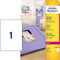 Avery - Glanzende Etiketten - 210,0 x 297,0 mm - permanent klevend - wit