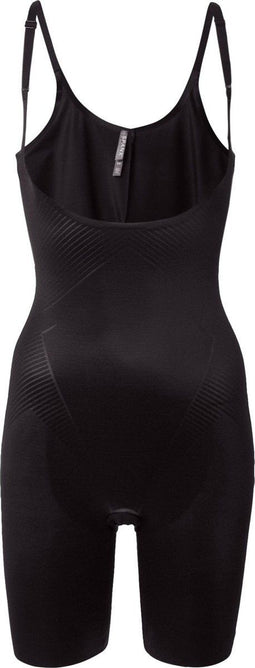 Spanx Thinstincts 2.0 - Open Bust Mid Thigh Body - Verstelbare bandjes - Zwart