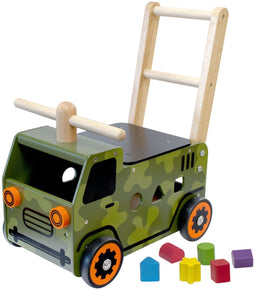 I'm Toy - Houten Duwwagen - 3 in 1 Functie - Wit