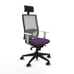 Bureaustoel met hoofdsteun Piqueras y Crespo 4B066N1 Paars