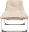 vidaXL - Ligbed - inklapbaar - stof - beige