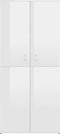 vidaXL - Schoenenkast - 80x39x178 - cm - bewerkt - hout - hoogglans - wit