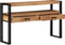 vidaXL - Eettafel - Zwart - 120x33x75 - cm - Massief - Acaciahout - en - Metaal