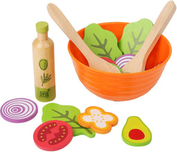 Small Foot - Houten Speeleten Salade Speelset, 15dlg,