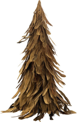 J-Line decoratie Kegel - veren - goud