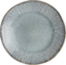 Dutch Rose Organic Bord Plat 21,5 cm Blauw - Stoneware Handgemaakt