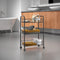 Metaltex - Multifunctionele Trolley Lugano - Keukentrolley - Opbergtrolley - Serveerwagen - 3 manden - Zwart - Opbergkar
