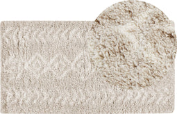 KAPAN - Shaggy tapijt - Beige - 80 x 150 cm - Polypropyleen