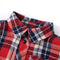 vidaXL - Kinderoverhemd - geruit - 104 - rood - en - marineblauw